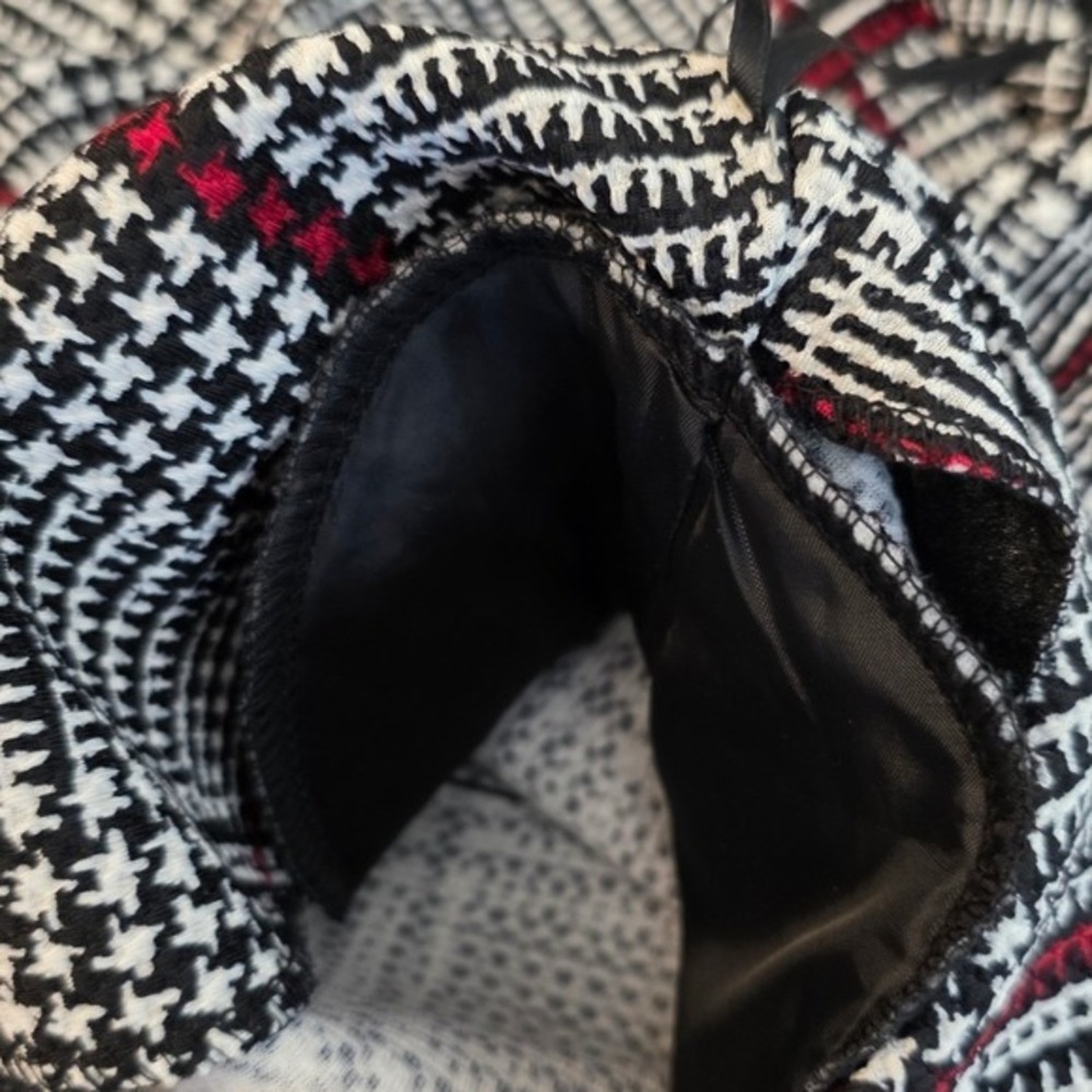 Danny and Nicole Career Jacket Women 16W Black White Glen Plaid Bell Sleeve - Picture 13 of 15